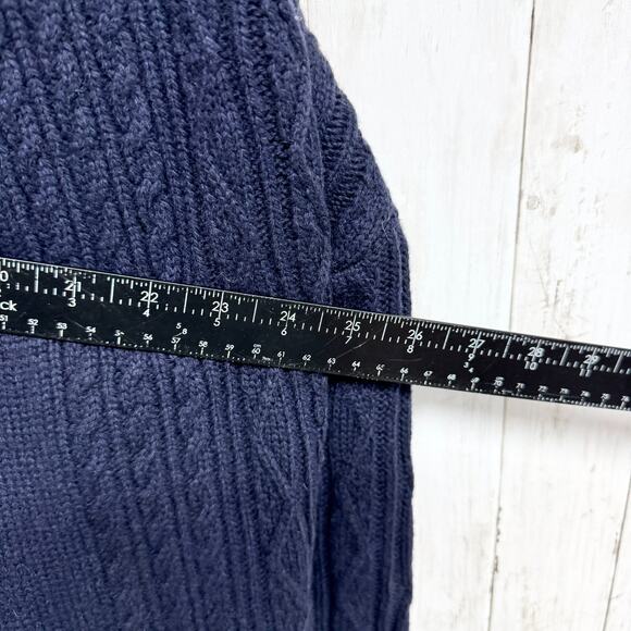 Max Studio Sweater Women Size Medium Collared Long Sleeve Cable Knit Cardigan - Picture 6 of 8